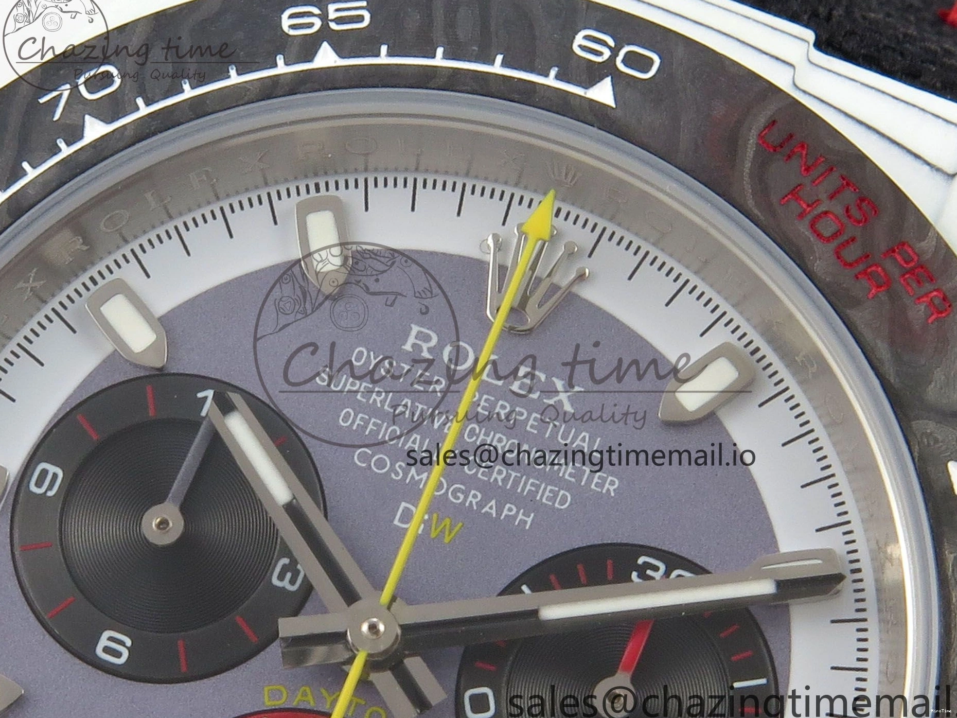 MiroTime 0227 Daytona DIW Carbon Case and Bezel DIWF Edition Grey White Dial on Black Nylon Strap A AllSeason 72